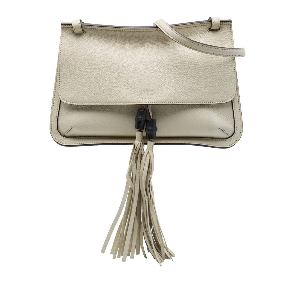 Pre-Loved Gucci Medium Leather Bamboo Daily Crossbody